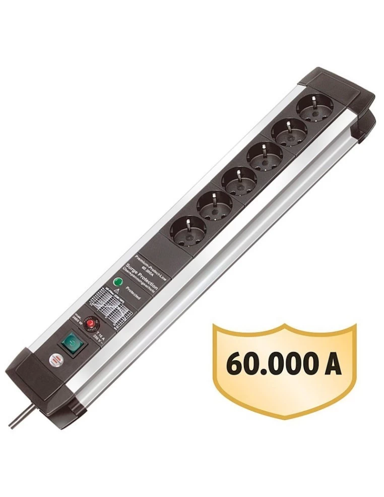 Enchufe múltiple 6 bases protección 60000 A Premium