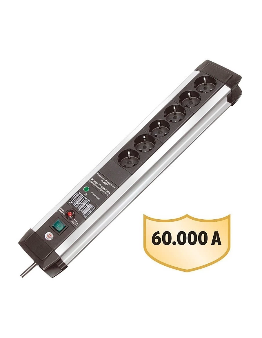 Enchufe múltiple 6 bases protección 60000 A Premium